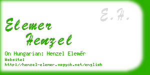 elemer henzel business card
